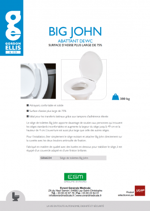 Siège de toilette Big Jonh avec couvercle